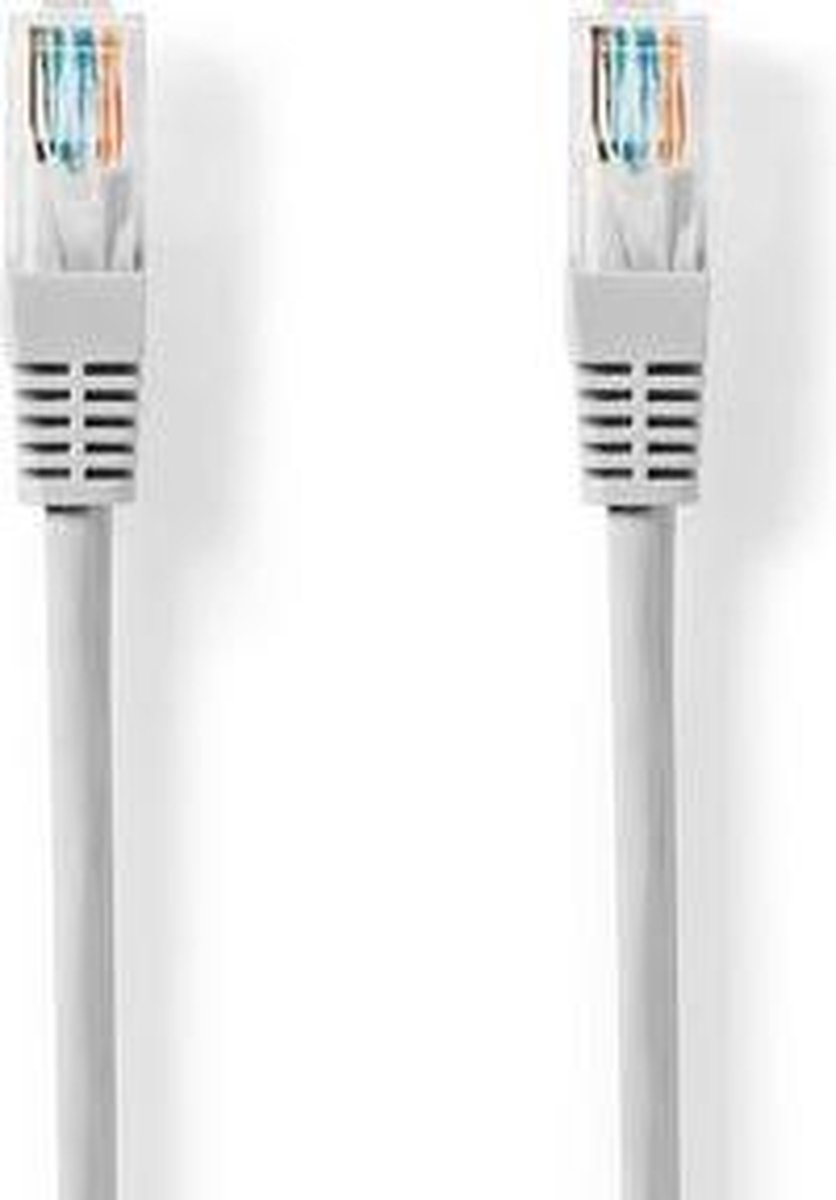 CAT5e-Kabel | UTP | RJ45 (8P8C) Male | RJ45 (8P8C) Male | 1.00 m | Rond | PVC | Grijs | Label